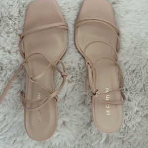 Le Chateau Women's Blush Strappy Heels